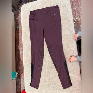 Kerrits Women's Plum and Black Riding Breeches Tights